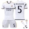 23/24 New Real Madrid Home Football Training Shirt Kits (No.5 BELLINGHAM)