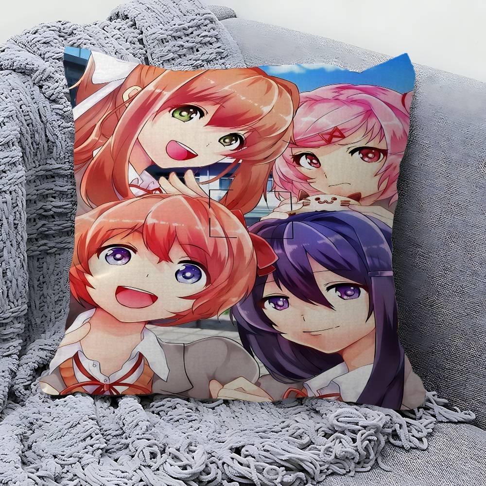 Anime D-Doki Literatuare DDLC Maple Design Cushion Cover Happy Autumn Harvest Decor Holiday Decorati Pillow Cover