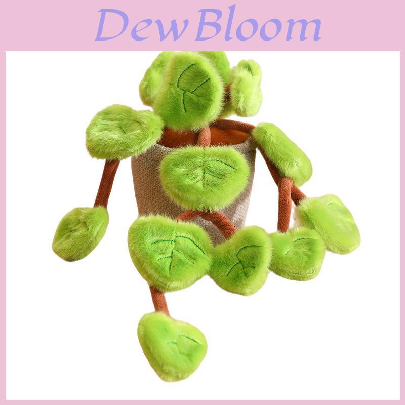 Polyester Faux Green Fern Plant With Soft Short Plush For Desk Decor And Gift