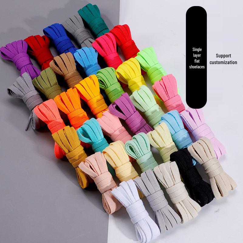 Customizable Black & White Flat Shoelaces for Air Force 1 and AJ1 Sneakers