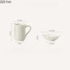 BRBamboo Patterned Ceramic Coffee Cups Saucers Home Dining Table Handmade Ceramic Coffee Cup Afternoon Tea Teacup Coffees Mug GiftEY