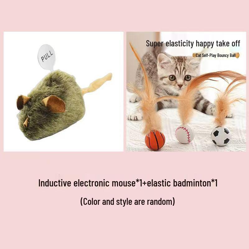 Electric Squeaking Plush Mouse Cat Toy - Scratch & Bite-Resistant Teasing Toy for Self-Play
