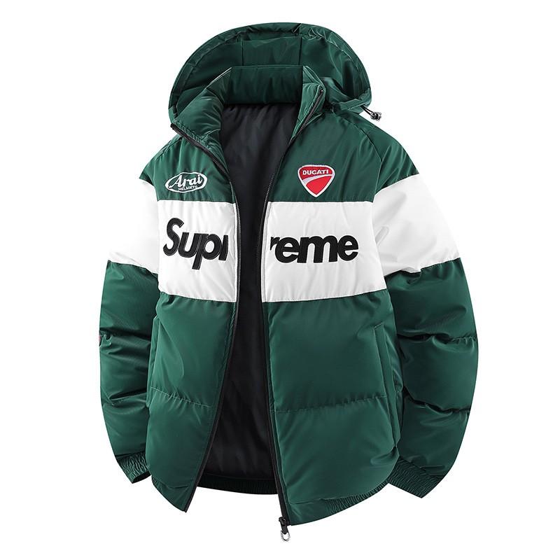 Womens Waterproof PU Cotton Jacket Winter Warm Loose Fit Street Style Riding Coat