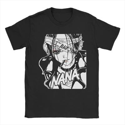 Herren Damen Manga Nana Osaki T-Shirt Streetwear Harajuku 100% Baumwolle Kleidung Humorvolles Kurzarm T-Shirt Geschenk T-Shirt