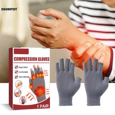 1 Paar Offene Finger Kompressionshandschuhe Zur Arthritis-Linderung Nylon Stützbandage Rheumatoid Gesundheitswesen