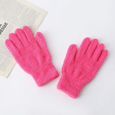 Cute Thickened Furry Gloves Solid Color Warm Five Finger Gloves Windproof Cold-proof Mink Velvet Gloves Winter