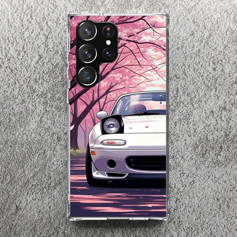 JDM Car MX5 Cute Print Soft Case for Samsung Galaxy S25 S24 S23 S22 Ultra S21 Plus S20 FE Phone Shell S10 + Edge Cover