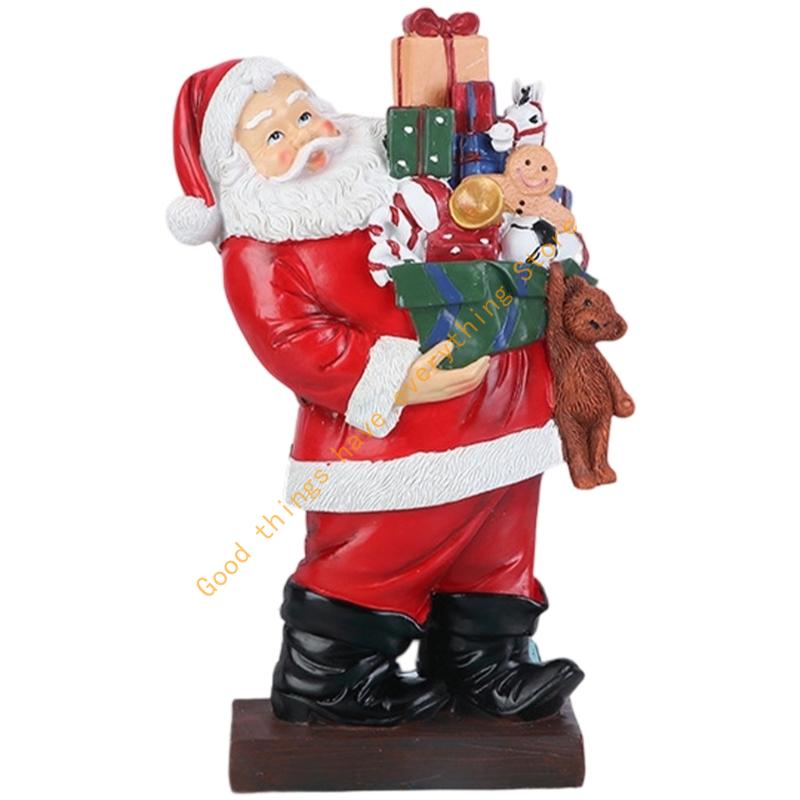 Santa Clauses Statue Christmas Decorative Figurines for Holiday Party Home Decors Christmas Figurine Figure Decorations 55KF