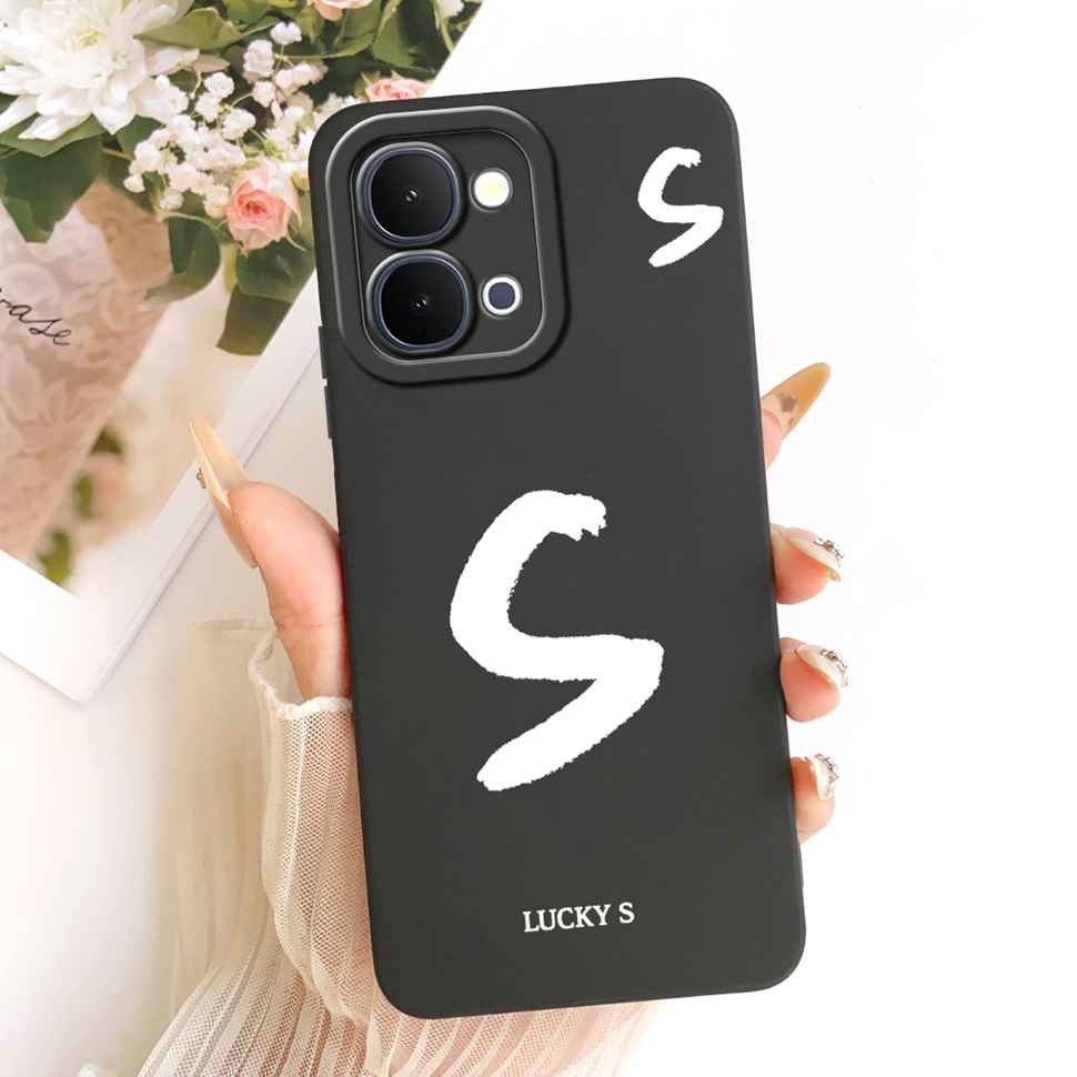 For vivo Y31d 4G V2543 6.75"Case Simple Letter Lucky Silicone Full Protcetion Back Cover For Vivo Y 31d Y31D 4G Phone Cases Capa