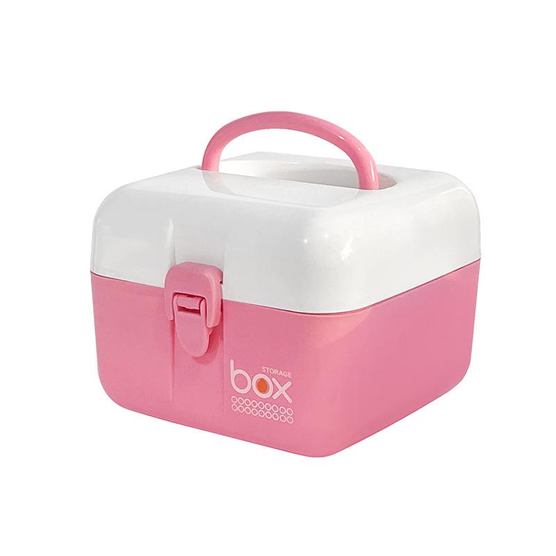 Compact Double-Layer Family First Aid & Medicine Storage Box