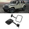 Car Square Rearview Mirror Replacement Side A Pillar Column Car Accessory Fit for Jeep Wrangler