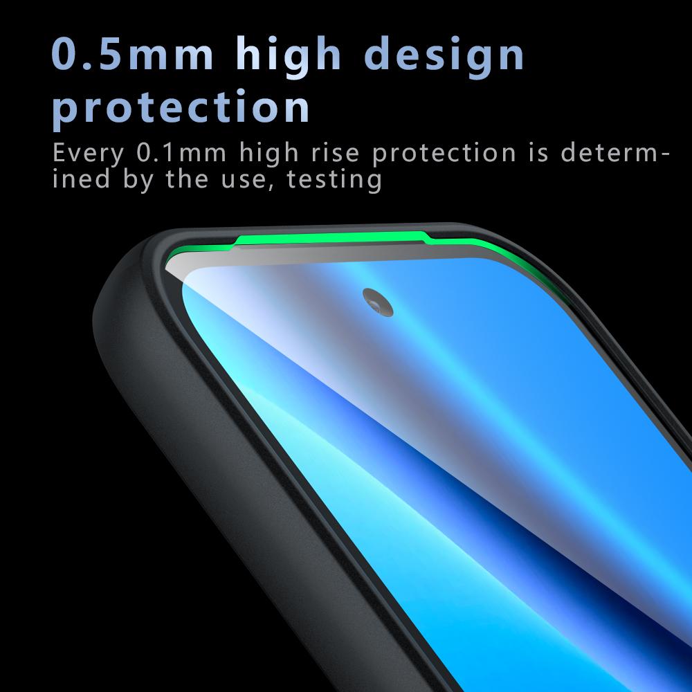 For Google Pixel 10a Case Skin-Touch TPU + PC Matte Phone Back Cover, Transparent Black