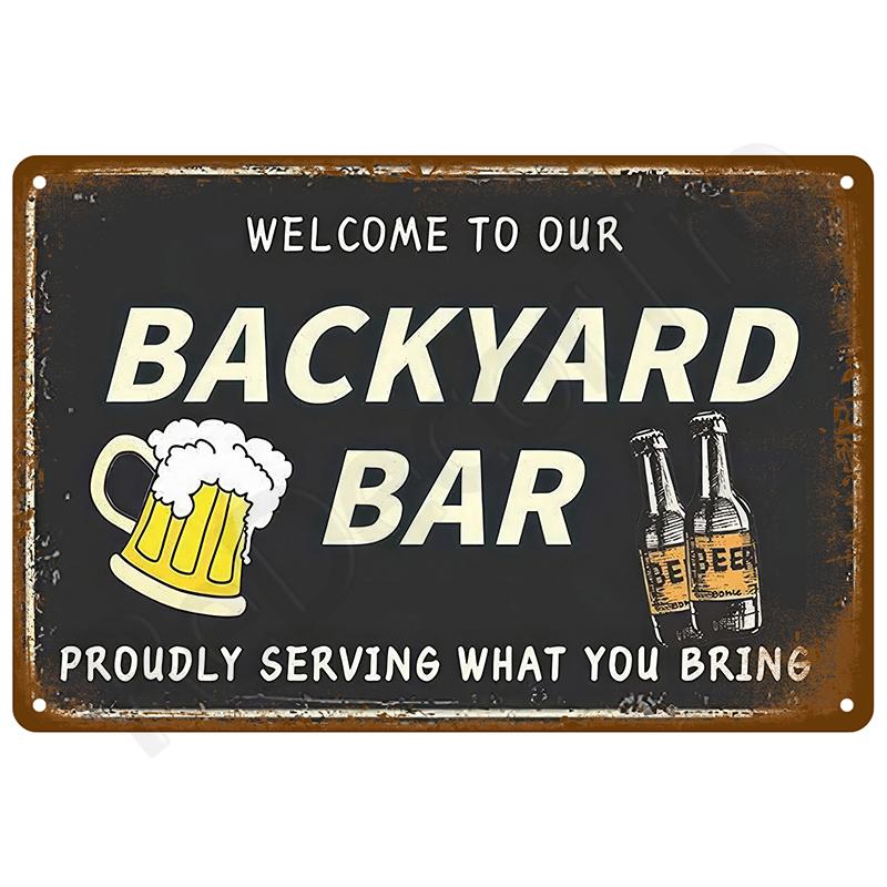 Art Mural Rétro Plaque en Étain Intérieur Extérieur Esthétique Pièce Vintage Articles Décoration Maison Décoration Luxe Métal Plaque Affiche Plaques Bar