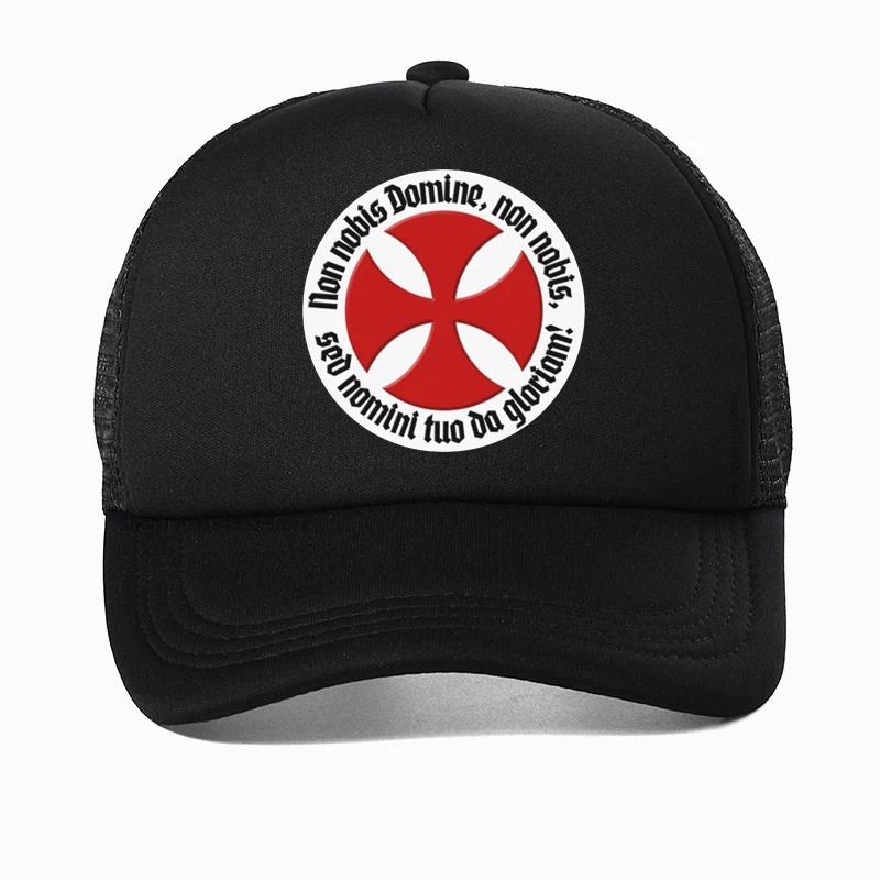 Knights Templar Iron Cross print Baseball cap Shield Knight Templar Crusade Cross hat Masonic Malta Knights Templar hats Adjustable