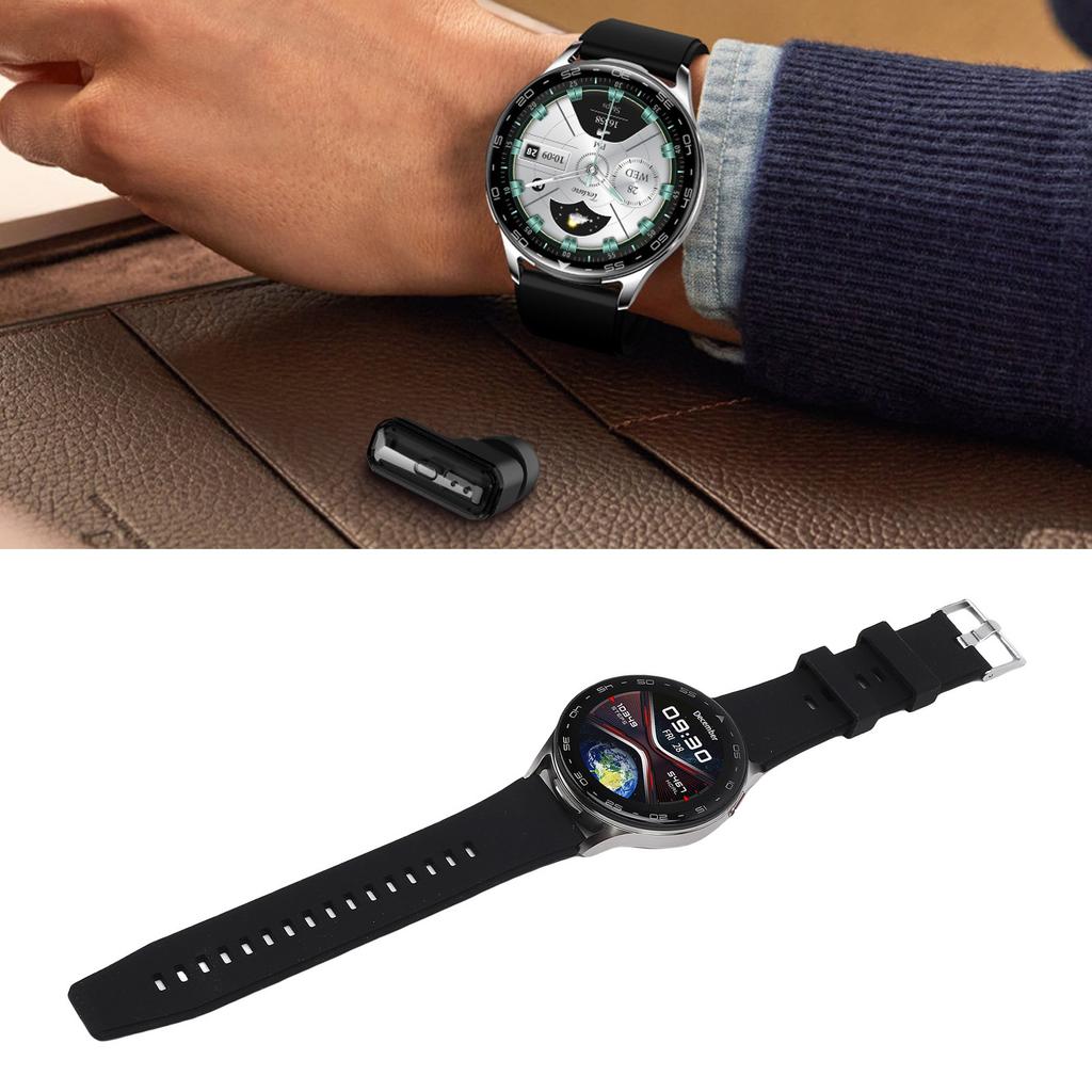 2 in 1 with AI Noise Reduction Earbuds Call IP67 Water Proof Sports Fitness Watch and Earphone for Men Women