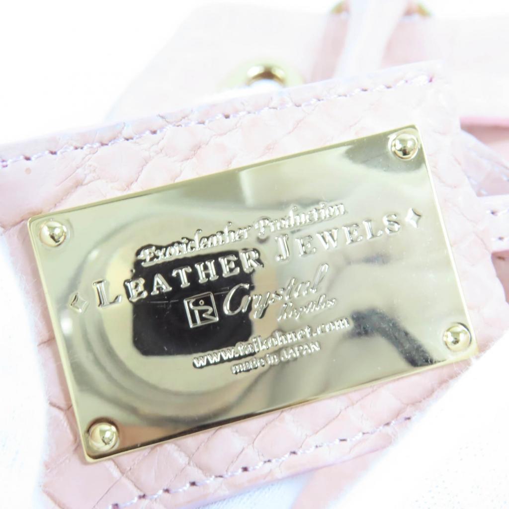 LEDER JUWELEN Tragetasche Kristall Reptilien Krokodilleder beliebter Typ rosa Gebraucht