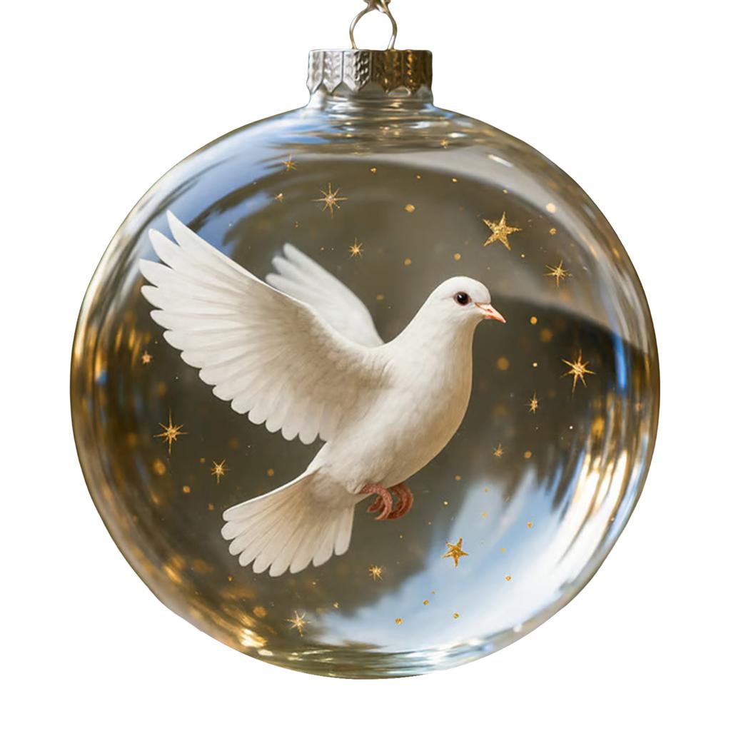 Bird Christmas Tree Ornaments Clear Christmas Balls Christmas Cute Birds Xmas Tree Ball for Holiday Christmas Party Home Decor