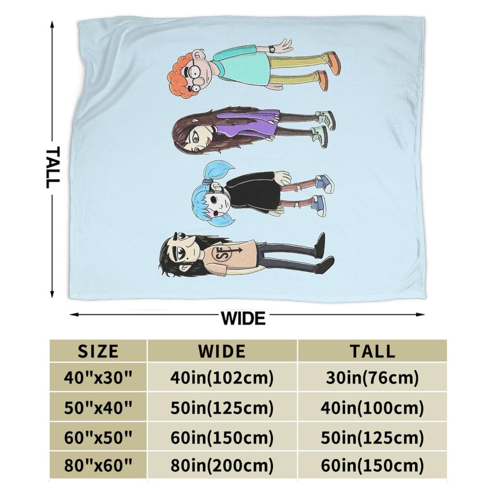Sally Face Characters Blanket Flannel Textile Decor Multi-function Warm Throw Blanket for Sofa Couch Bedding Throws