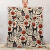 Fleece Wearable Blanket With Sleeves Cozy Hooded Throw Adults Winter Lounge Sleepwear Costume