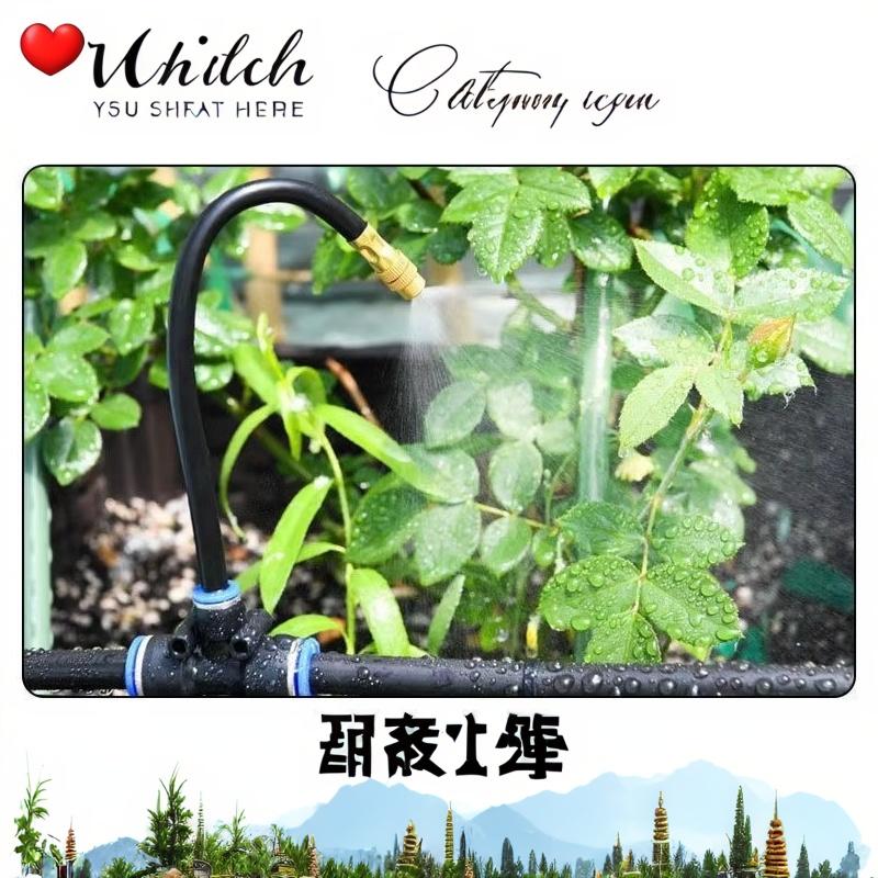 5M Universal Automatic Irrigation Sprinkler Kit Rotating Copper Nozzle Garden Balcony Atomization Sprinkler Watering Kits