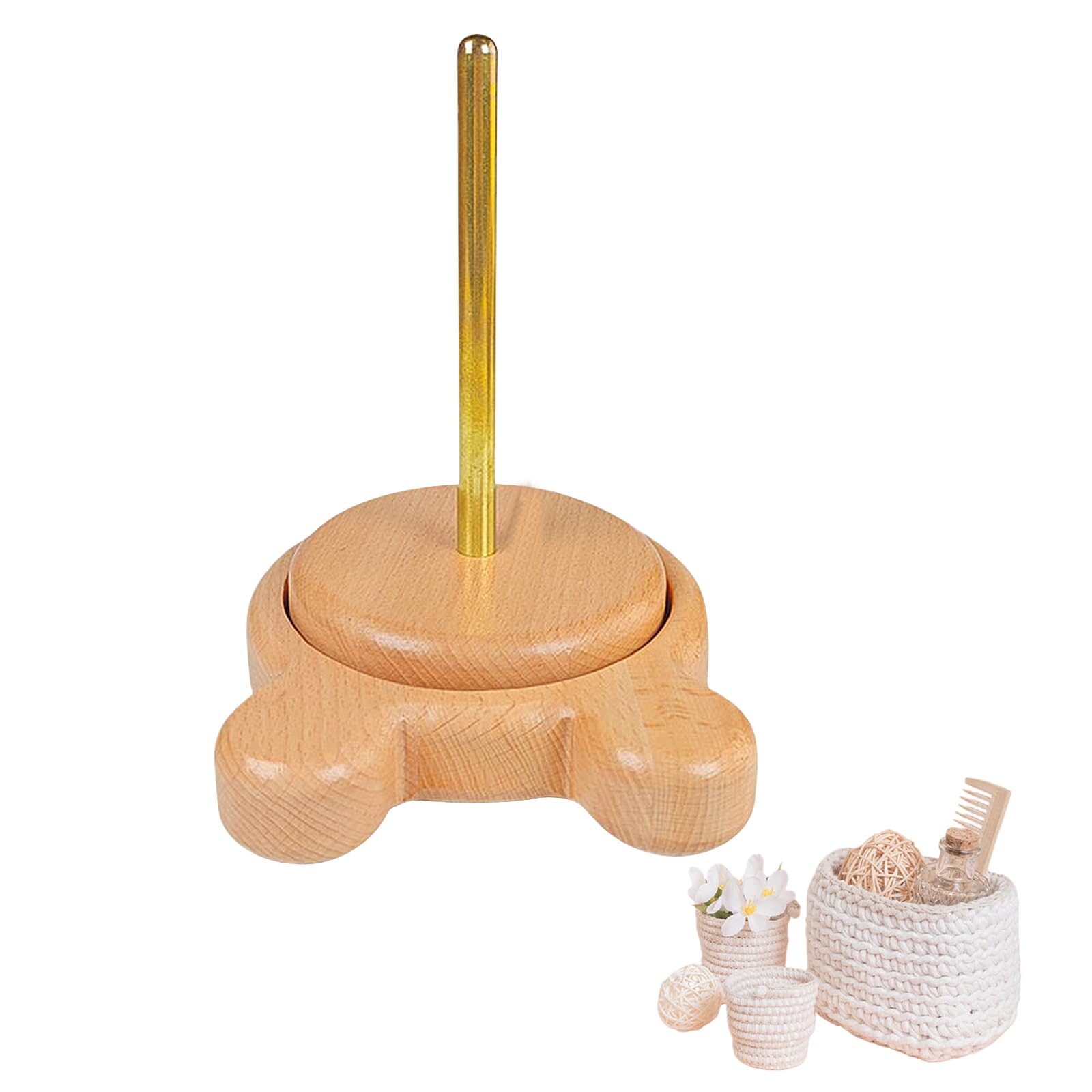 Портативный Деревянный Вращающийся Держатель для Пряжи, Подставка, Держатель, Без Узелков, Использование, Инструмент, Вращающийся, Намотчик,