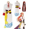 Breathable Gintama Future Kagura Cheongsam Cosplay Costume Outfit Set For Events