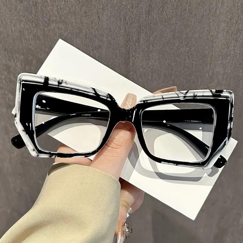 Cat Eye Glasses Gradient Color Frame Transparent Lens Computer Glasses Color Block Women