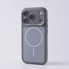 Matte Solid Color PC+Silicone Magnetic for Original Magsafe Case For iPhone 17Pro 16Pro 17Pro Max Touch Camera Button Back Cover
