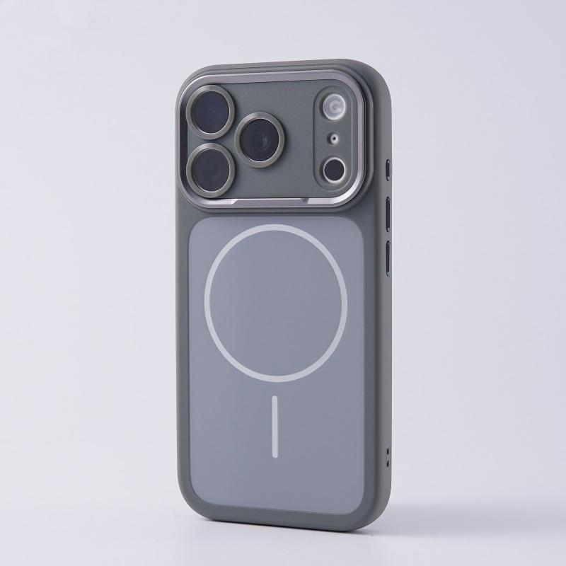 

Matte Solid Color PC+Silicone Magnetic for Original Magsafe Case For iPhone 17Pro 16Pro 17Pro Max Touch Camera Button Back Cover For iPhone 17Pro Max