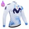 Movistar Pro Winter Cycling Set Thermal Fleece Bicycle Clothing Long Sleeve Jersey Road Bike Clothes Ropa Ciclismo MTB Uniform