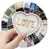 50-Piece Classic Vintage Letters Stickers - Decorative Decals for Notebooks, Journals, Phone Cases & Laptops