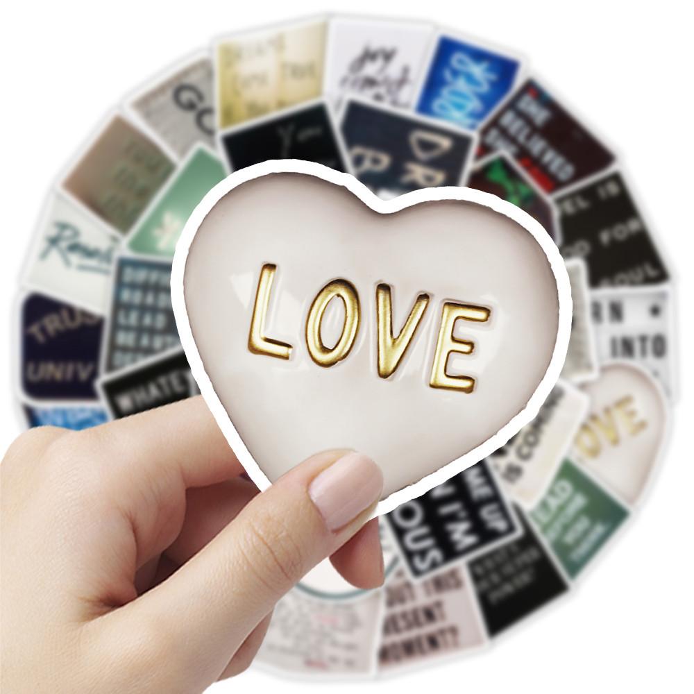 50-Piece Classic Vintage Letters Stickers - Decorative Decals for Notebooks, Journals, Phone Cases & Laptops