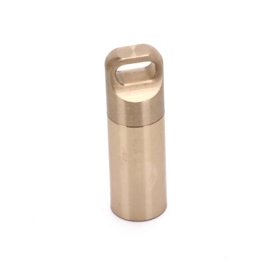 Brass Sealed Bottle Waterproof Capsule Pendant Outdoor Camping Firstaid Pill Box