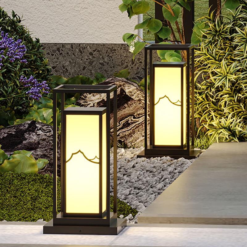 Shuya Outdoor New Chinese Style Garden Pillar Light