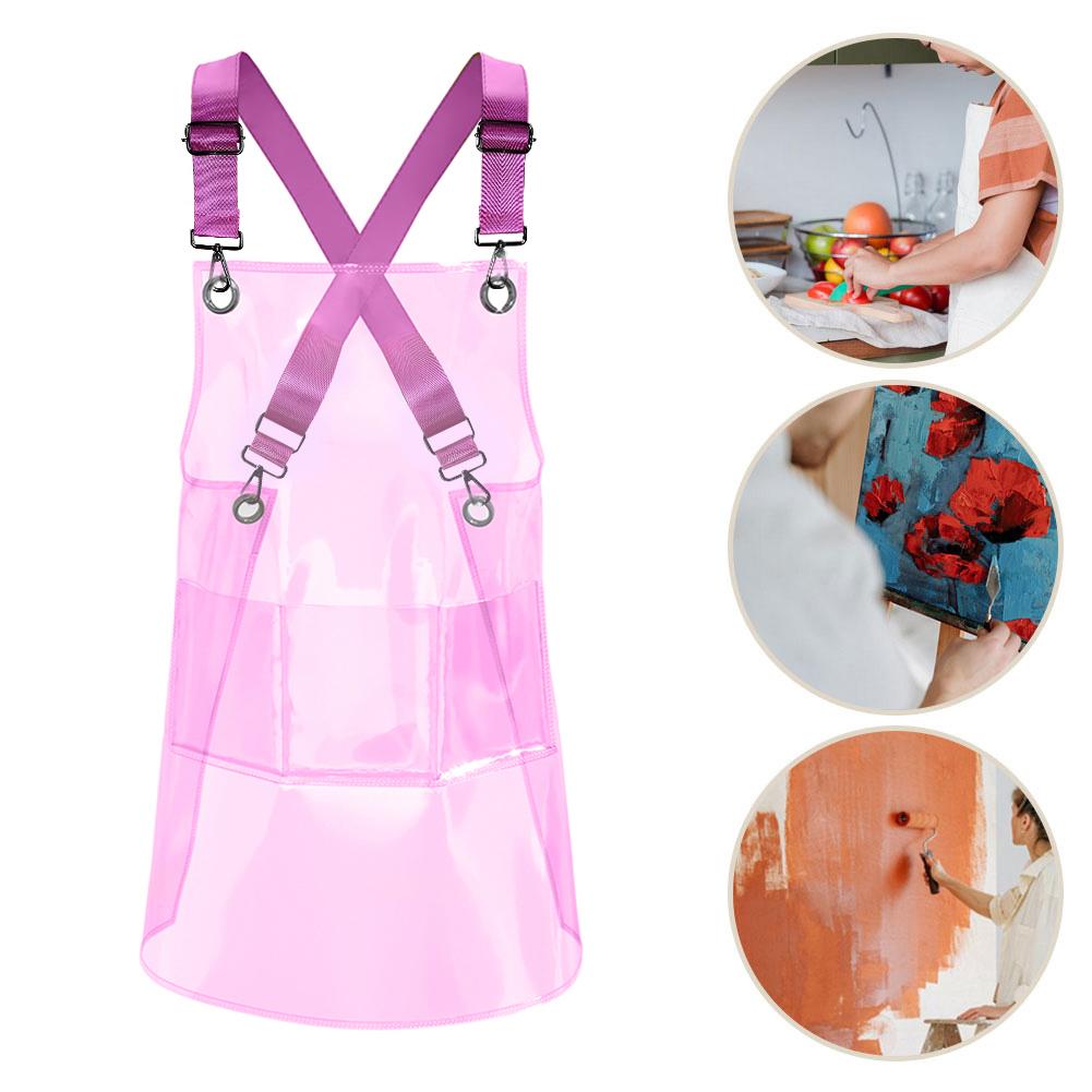Fashion Kitchen Apron Oil Resistant Waterproof Clear Apron Unisex TPU for Kitchen Hair Salon Barber Barista Household Supplies