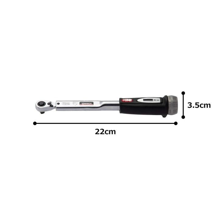 [Tone] Preset Torque Wrench T2MN6CH-QL 1/4" Drive 6 N·m, Black