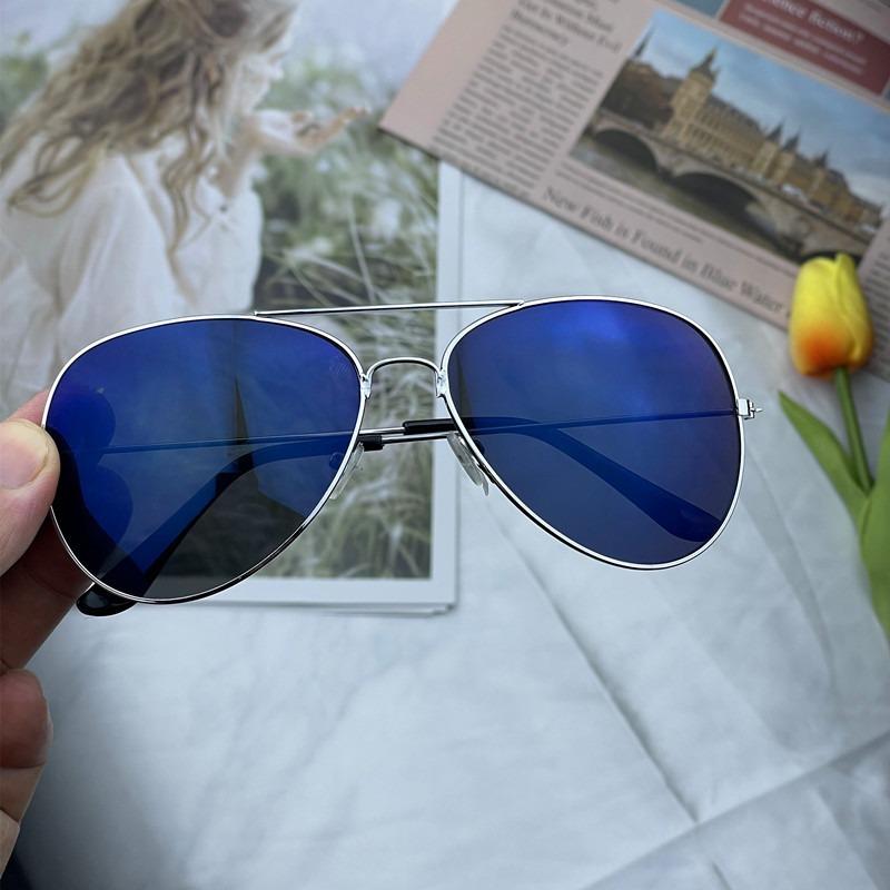 Latest Stylish Male Sunglasses Aviator Classic Driving Sun Eyewear Alloy Metal Frame Mirror Leisure Fishing Male/women Eyeglass UV Protection 400