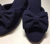 Classic Interior Ribbon Room Shoes with 8cm Free Heels, Size, Navy, 71023SP-NV