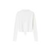 Anta Life Series Solid Color Polo Neck Pullover Tight Sweatshirt Women Sweatshirt Pure-White 162418404-1
