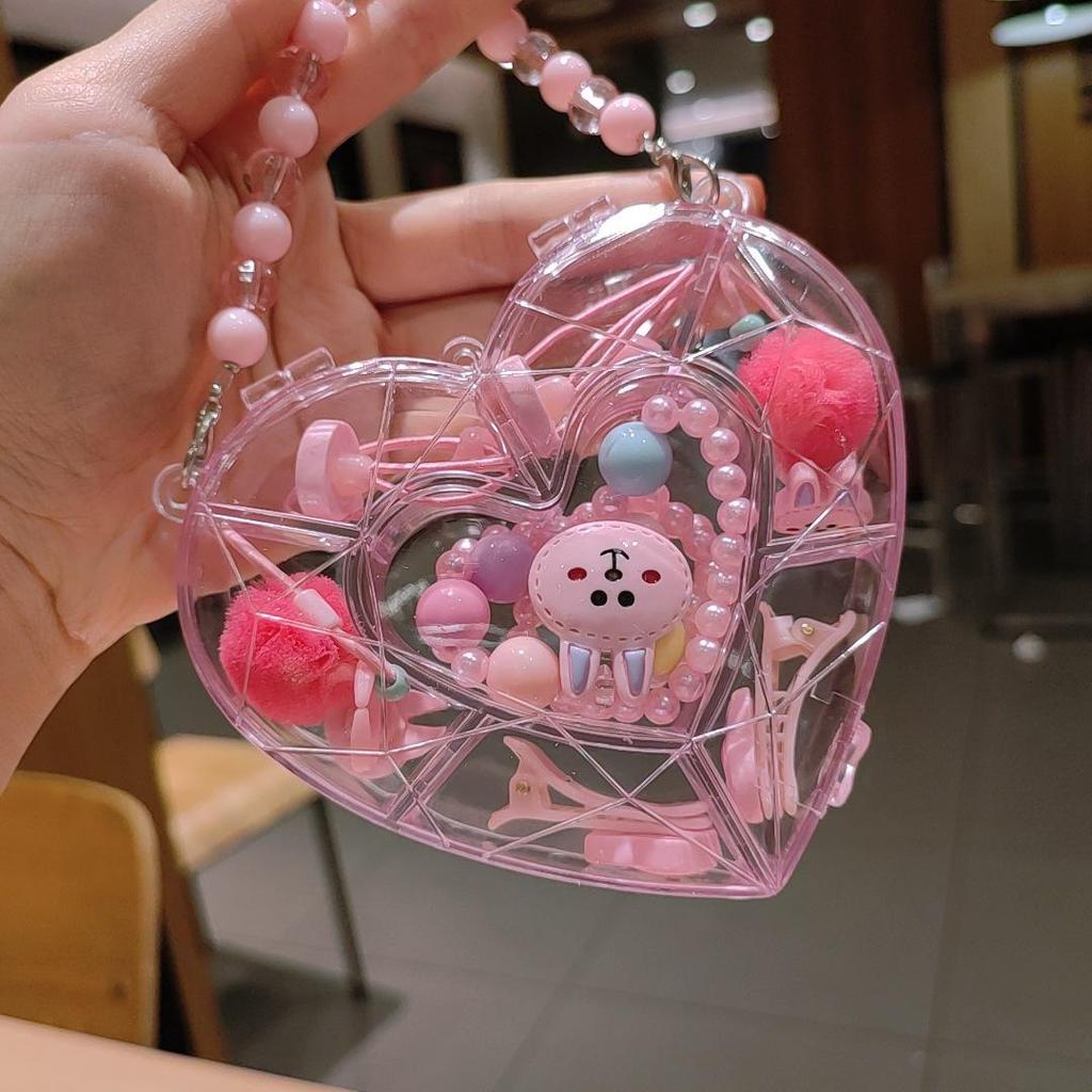 Children's Cute Cartoon Fruit Pendant Bracelet Set with Lucky Dragon - Birthday Gift Box