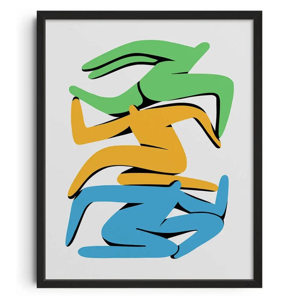 Abstract Canvas Print Mid Century Wall Art Vintage Classic Posters Retro Canvas Painting for Living Room Bedroom Home Decor