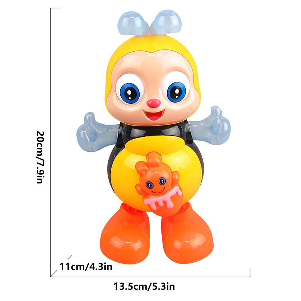 Baby Dancing Moving Dancing Bee Toy With Lights Music Toys Age 3-12 Months, with Preschool Learning Sensory Toys Legs Move Body Eyes