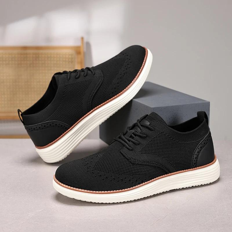 2026 New Mesh Shoes Anti-slip Wear Outdoor Casual Shoes Large Size Oxford Shoes Light Breathable Daily Commuting Shoes