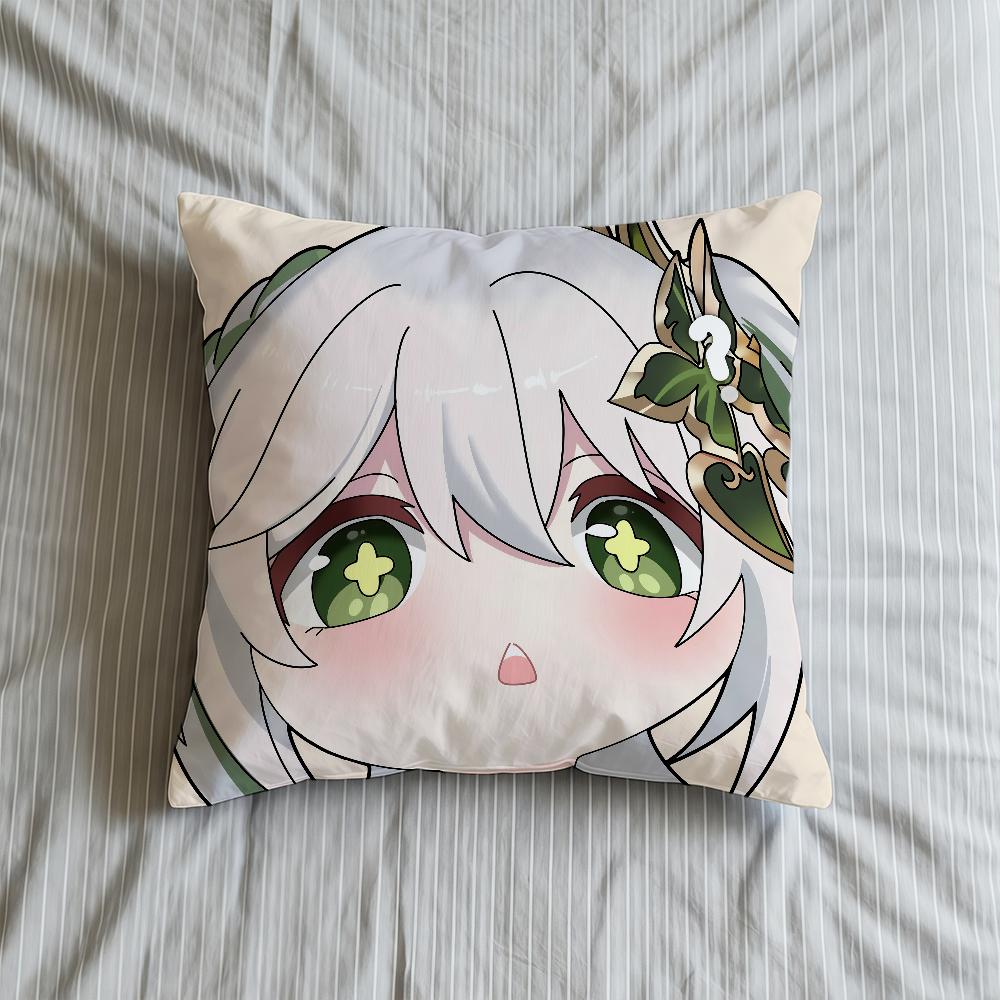 

Cushion Cover Soft Case Sofa Version Living Q Impact Room Home Comfortable Nahida Genshin Office Decor Protective Pillow Covers 30cmx30cm
