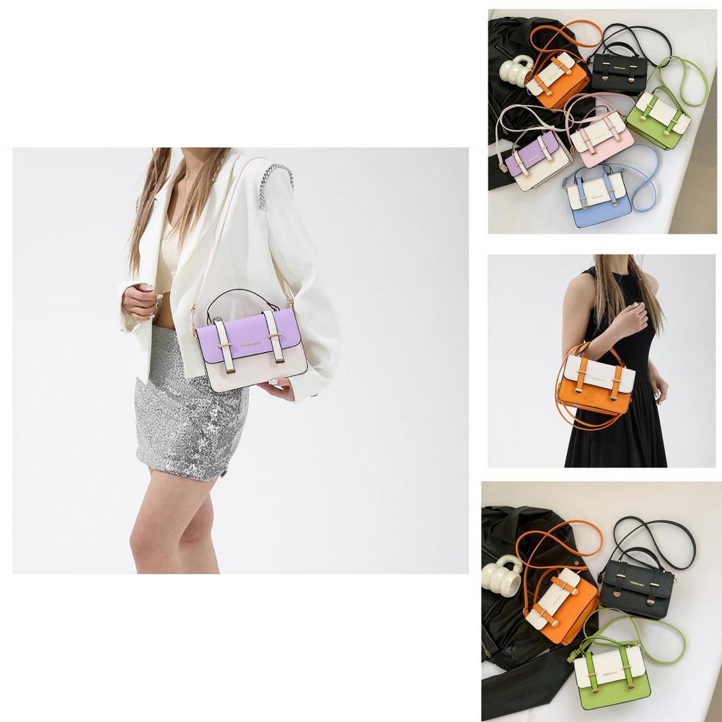 Chic Colorful 2024 Fashion Small Shoulder Bag Women's Texture Handbag Street Style