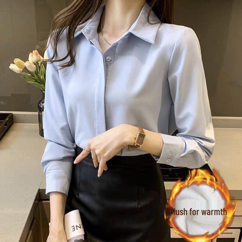 

Женская флисовая формальная рубашка с длинным рукавом для осени/зимы XL for 105-115 lbs