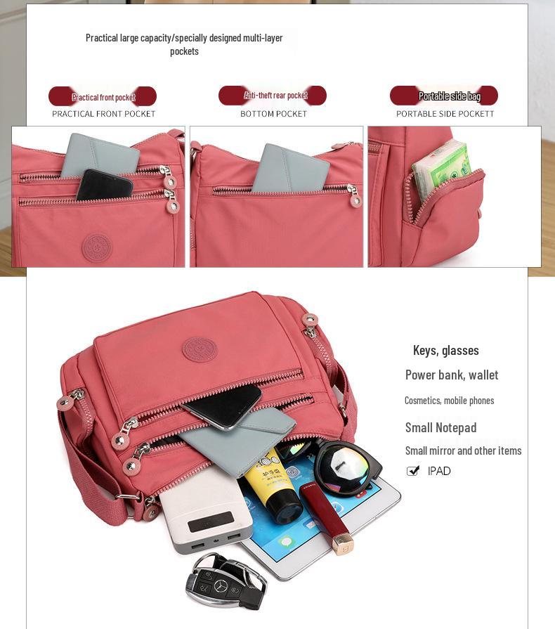 2025 Elegant Nylon Shoulder & Crossbody Bag - Versatile High-Grade Oxford Cloth Backpack