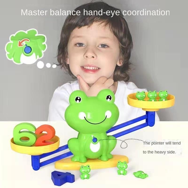 Matematická inteligence Matematické hračky Legrační žába Stupnice Dětské hračky pro rané vzdělávání Sčítání Odčítání Rovnováha Osvícení
