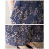 DIMANAF 2025 Summer Plus Size Long Dress Basic Women Casual Loose Vintage Oversized V-Neck New Printing Dress