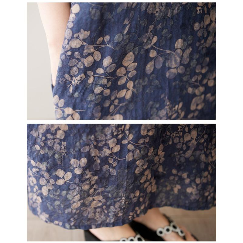 DIMANAF 2025 Summer Plus Size Long Dress Basic Women Casual Loose Vintage Oversized V-Neck New Printing Dress